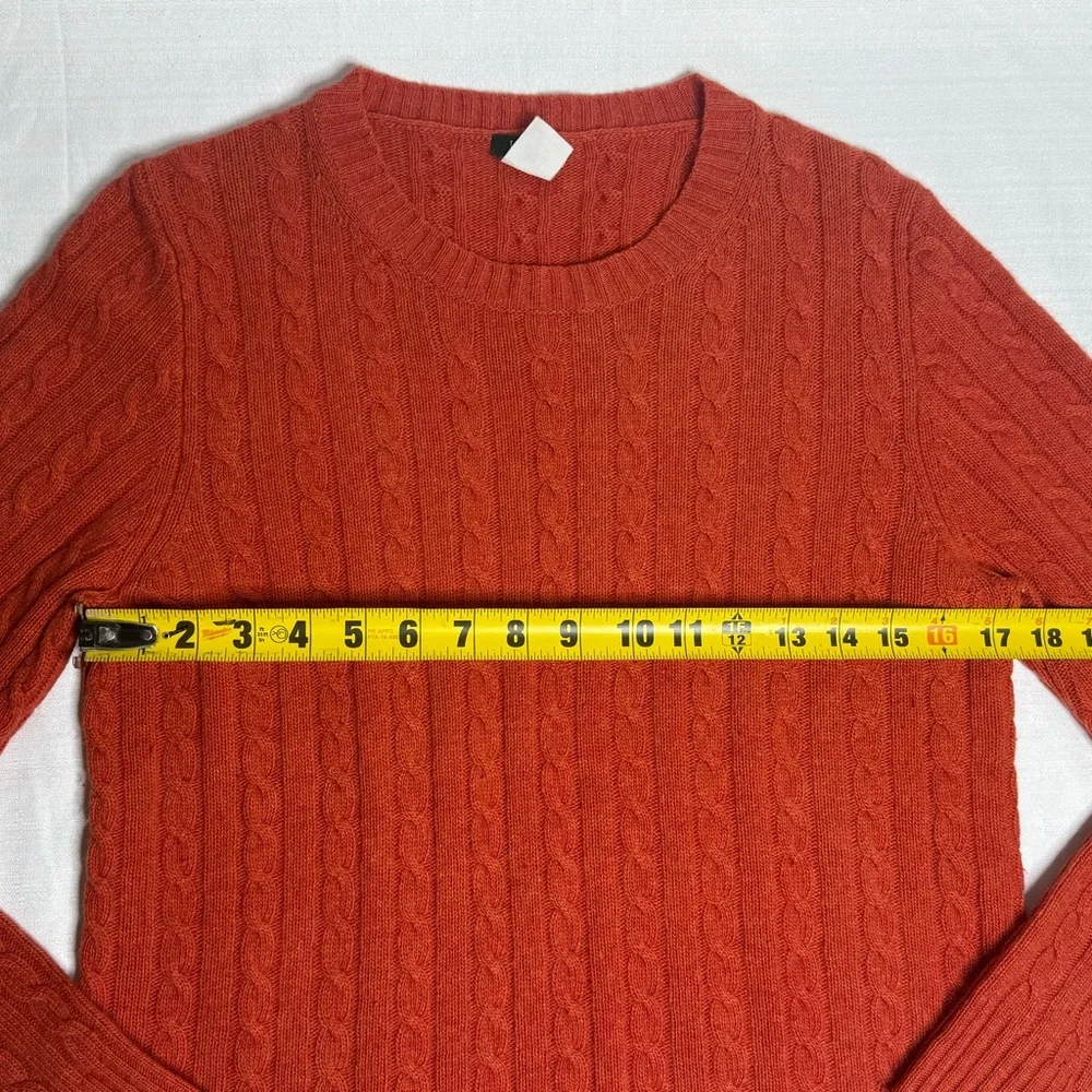 J. Crew Womens Always Cotton Cable-Knit Crewneck Sweater Large